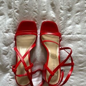 Nine West Bold Red Strappy Sandals